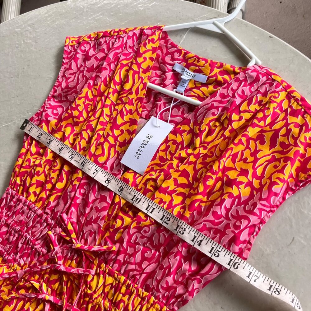 NWT Derek Lam 10 Crosby Tora Printed Dress in Pink Marigold Size 0 - Picture 7 of 11